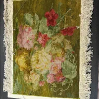 تابلو فرشی طرح گل دستباف