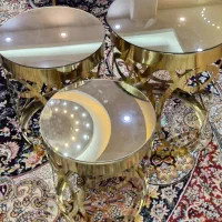دوتا میز گرد و سه تا عسلی طلایی