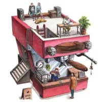 کار در کافه