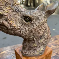 مجسمه دکوری کرگدن|مجسمه، تندیس، ماکت|تبریز, |دیوار