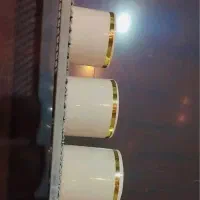 گلدون سفید لب طلا