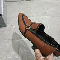 کفش مجلسی تمام چرم طبیعی قهویی ۴۰