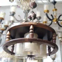 لوستر چوبی نو زیر قیمت|لوستر و چراغ آویز|اصفهان, بهارستان|دیوار