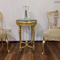 ۴ عدد صندلی چوب راش ورق طلا|میز و صندلی غذاخوری|تهران, ازگل|دیوار