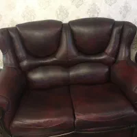 ساعت برنز و مبل تمام چرم ترکیه|مبلمان خانگی و میز عسلی|خوی, |دیوار