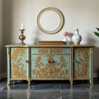 نقاشی مبل و پتینه،نقاشی سرویس چوب ورق طلامبلمان|خدمات پیشه و مهارت|مشهد, گلبرگ|دیوار