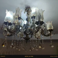 لوستر ۶شاخه شاخه بزرگ ۱۲شعله برنزی