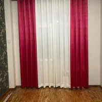 پرده حریر سفید وقرمز