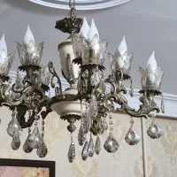 لوستر ۵ شاخه در حد نو برنجی