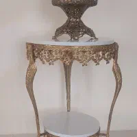 میز تلفن و سطل آشغال برنز