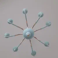 لوستر ۸ شاخه فیروزه ای