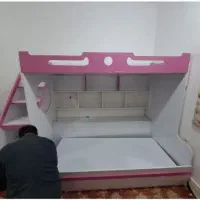 تخت دوطبقه دخترانه تمیز