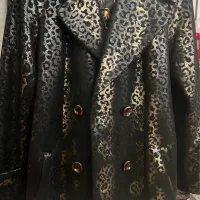 پالتو مخمل پلنگی آستردار