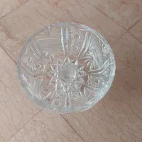 ظرف بزرگ پایه دار کریستالی با 6 ظرف کوچک رایگان