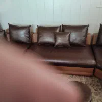 مبل راحتی چرم باضافه میز ناهارخوری ۸ نفره|مبلمان خانگی و میز عسلی|بروجرد, |دیوار