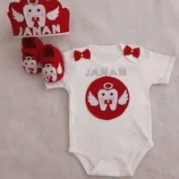 ست سه تیکه دندونی 350|کفش و لباس بچه|مشهد, موسوی قوچانی|دیوار