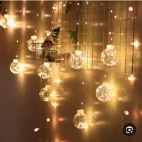ریسه پرده توپی ماه وستاره قلب پروانه خوشه‌ای|ریسه و چراغ تزئینی|شیراز, فخرآباد (دروازه کازرون)|دیوار