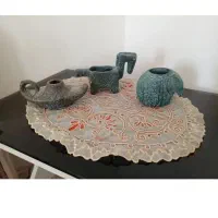 سفال قدیمی آنتیک سه تیکه