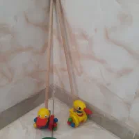 چرخ عصایی و جغجغه چوبی|اسباببازی بچه|ری, علایین|دیوار