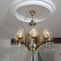 فروش دو عدد لوستر نئوکلاسیک فلزی 8 شاخه و 3 شاخه