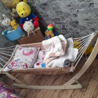 گهواره چوبی ننو تاشو نوزاد