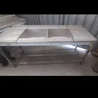 سینک دو لگن صنعتی.آب چکان