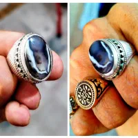 انگشتر نقره ۴مهر دست ساز شجرعقیقی زیبا|جواهرات|کرج, شهرک فهمیده|دیوار