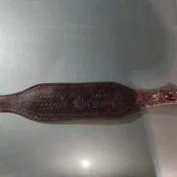 کمربند ورزشکاری کم کار کرده چرم اصل قدیمی