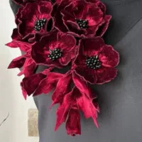 گلهای پارچه ای برای دیزاین لباس مجلسی|لباس|میاندوآب, |دیوار