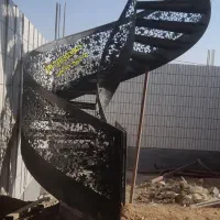نرده پله گردمعلق مارپیچ آهنی پله پیچ