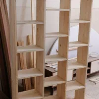 قفسه کتاب و دکوری B04  ام دی اف و چوبی|کتابخانه، شلف، قفسه‌های دیواری|ارومیه, |دیوار