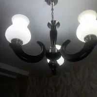 لوستر چوبی سالم سه شاخه|لوستر و چراغ آویز|کرج, شاهین‌ویلا|دیوار