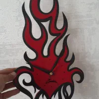 ساعت دیواری طرح شعله|ساعت دیواری و تزئینی|مشهد, کارمندان دوم|دیوار