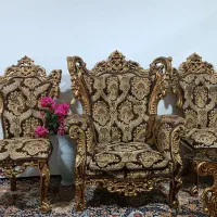 مبل سلطنتی ۹ نفره + بوفه ستِ سالم و تمیز|مبلمان خانگی و میز عسلی|مراغه, |دیوار