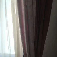 پرده حریر وکناره ها مخمل . جنس اعلا