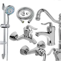 ست کامل شیرآلات دوش شلنگ توالت باهم 9900