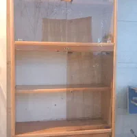 کتابخانه چوبی و میز تحریر|کتابخانه، شلف، قفسههای دیواری|رحیمآباد, |دیوار