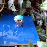 انگشترفیروزه اصل نیشابوروعقیق سرخ طوقداریمنی|جواهرات|اردبیل, |دیوار