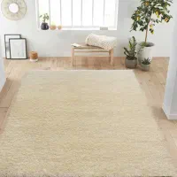 فرش شگی کرم ۹ متری