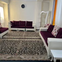 مبل ال ۸ نفره + ناهارخوری ۶ نفره،جلو مبلی و ۳ عسلی