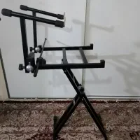 پایه کیبورد و ارگ دو طبقه دوبل تاشو