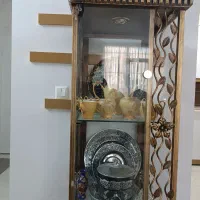 بوفه  فرفورژه با رنگ خاصی از طلایی|بوفه، ویترین، کنسول|گلبهار, شهر جدید گلبهار|دیوار