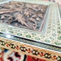 تابلو عتیقه قلم زنی خاتم کاری|کلکسیون اشیاء عتیقه|قم, زنبیل آباد|دیوار