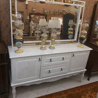 آینه کنسول معرق راش حصیری بژ طوسی میز تلوزیون عسلی|بوفه، ویترین، کنسول|مشهد, شهرک رازی (شهرک غرب)|دیوار