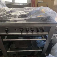 اجاق گاز پنج شعله طرح فر در حد نو