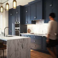 طراحی دکوراسیون داخلی کابینت تریدی 3D رندر