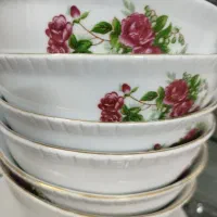 کاسه آبگوشت خوری گل سرخی