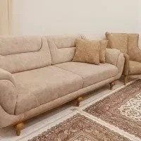 مبل راحتی  مکانیزه تخت‌خواب‌شو پایه چوب راش|مبلمان خانگی و میز عسلی|رشت, انصاری|دیوار