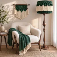 آباژور کنار سالنی مکرومه