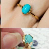 انگشتر فیروزه طلا کم اجرت